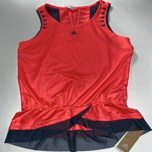 M Adidas Tank P.HRDY Heat Ready DETAILED womens pink shirt training top NWT $70